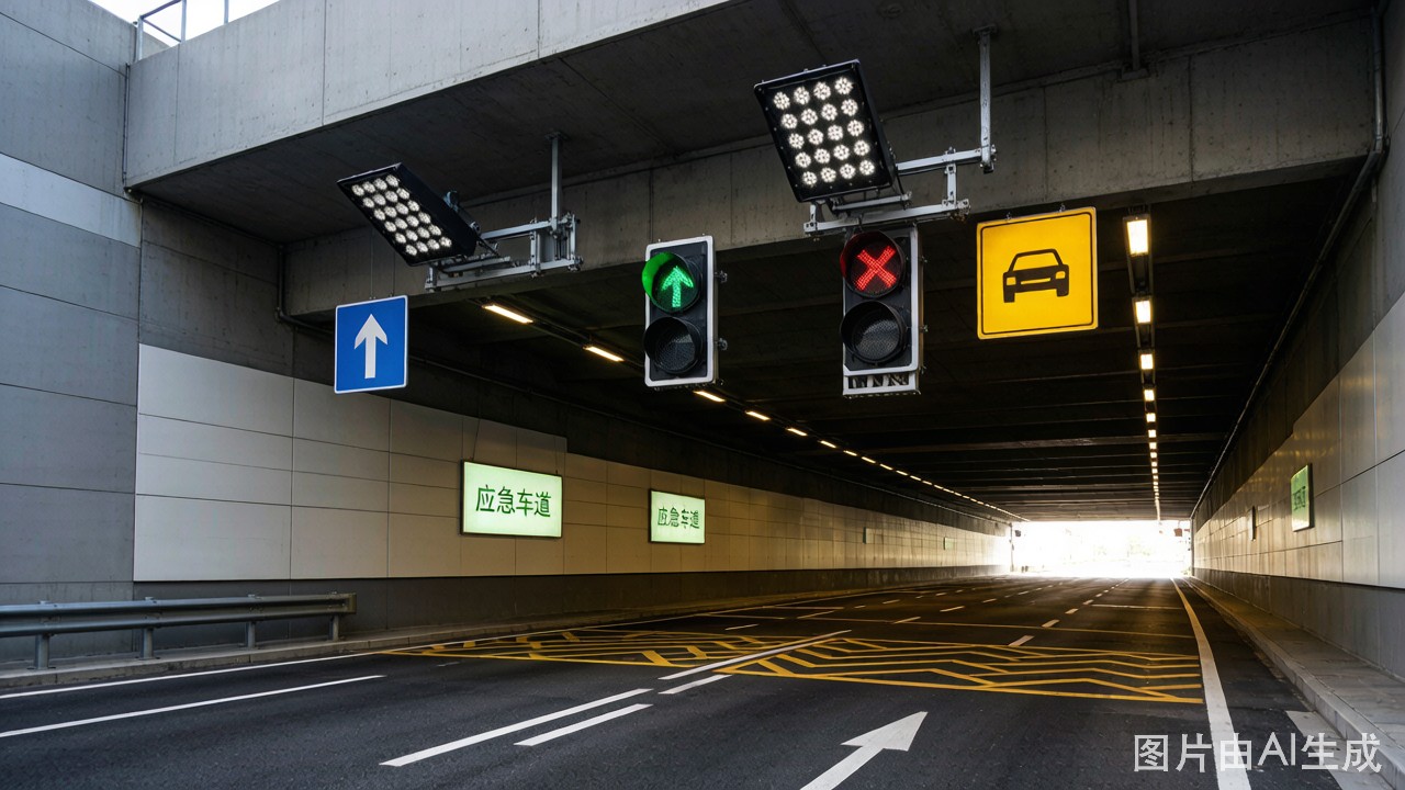 高速公路隧道入口信号灯与灯具
